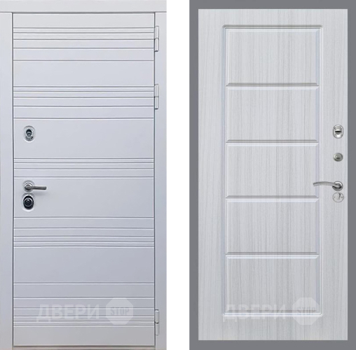 Входная металлическая Дверь Рекс (REX) 14 Силк Сноу FL-39 Сандал белый в Одинцово