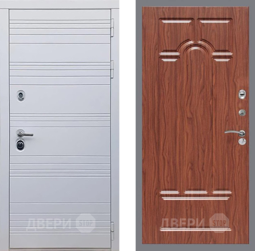 Входная металлическая Дверь Рекс (REX) 14 Силк Сноу FL-58 орех тисненый в Одинцово