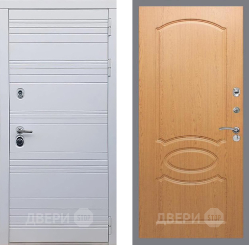 Входная металлическая Дверь Рекс (REX) 14 Силк Сноу FL-128 Дуб в Одинцово