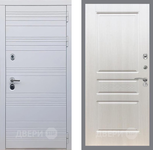 Входная металлическая Дверь Рекс (REX) 14 Силк Сноу FL-243 Лиственница беж в Одинцово