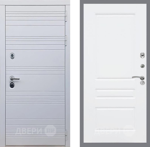 Входная металлическая Дверь Рекс (REX) 14 Силк Сноу FL-243 Силк Сноу в Одинцово