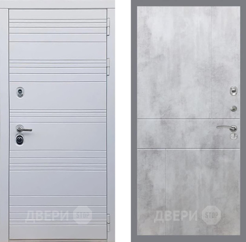 Входная металлическая Дверь Рекс (REX) 14 Силк Сноу FL-290 Бетон светлый в Одинцово