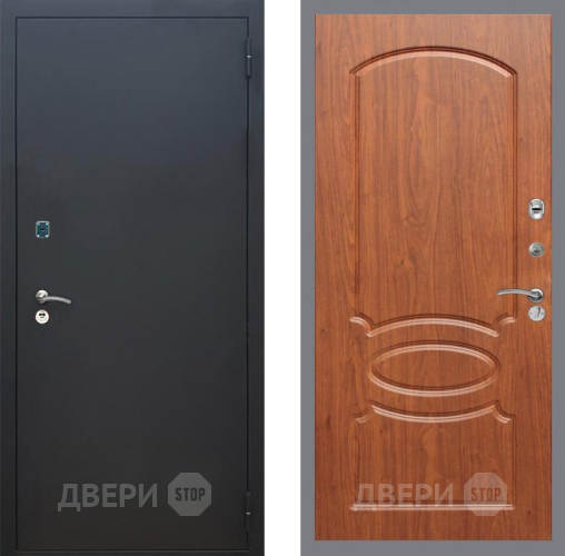 Входная металлическая Дверь Рекс (REX) 1A Черный Муар FL-128 Морёная берёза в Одинцово