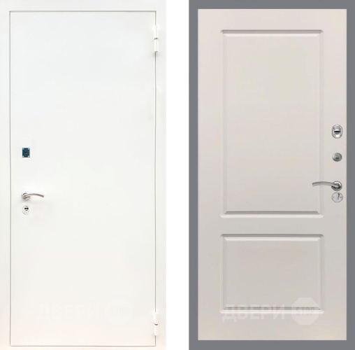 Входная металлическая Дверь Рекс (REX) 1А Белая шагрень FL-117 Шампань в Одинцово