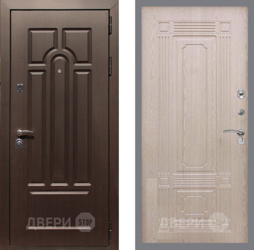 Входная металлическая Дверь Рекс (REX) Эврика FL-2 Беленый дуб в Одинцово