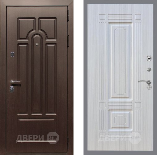 Входная металлическая Дверь Рекс (REX) Эврика FL-2 Сандал белый в Одинцово