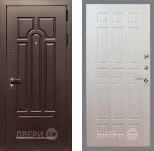 Входная металлическая Дверь Рекс (REX) Эврика FL-33 Беленый дуб в Одинцово