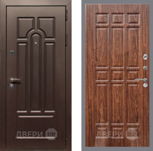 Входная металлическая Дверь Рекс (REX) Эврика FL-33 орех тисненый в Одинцово