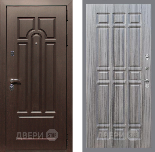 Входная металлическая Дверь Рекс (REX) Эврика FL-33 Сандал грей в Одинцово