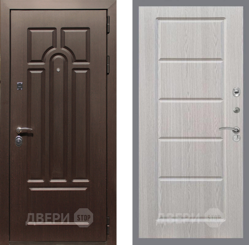 Входная металлическая Дверь Рекс (REX) Эврика FL-39 Беленый дуб в Одинцово