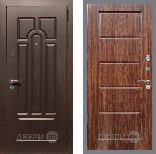 Входная металлическая Дверь Рекс (REX) Эврика FL-39 орех тисненый в Одинцово