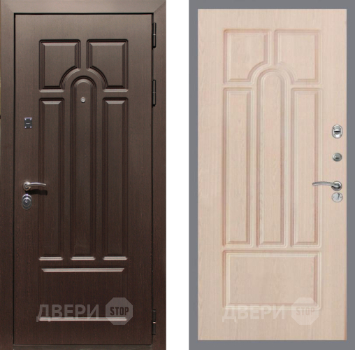 Входная металлическая Дверь Рекс (REX) Эврика FL-58 Беленый дуб в Одинцово