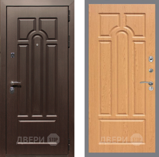 Входная металлическая Дверь Рекс (REX) Эврика FL-58 Дуб в Одинцово