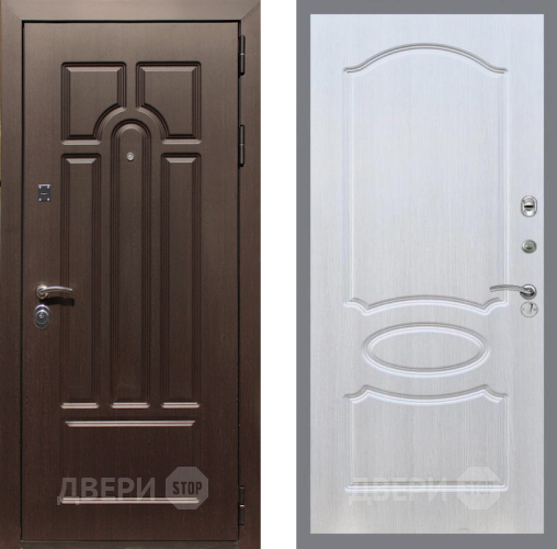 Входная металлическая Дверь Рекс (REX) Эврика FL-128 Лиственница беж в Одинцово