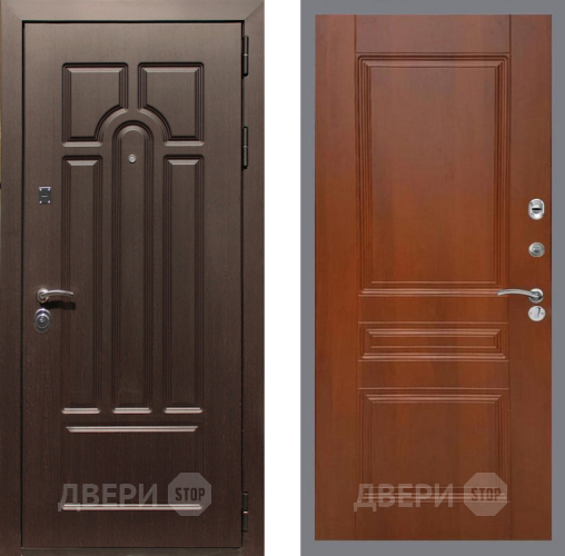 Входная металлическая Дверь Рекс (REX) Эврика FL-243 Итальянский орех в Одинцово