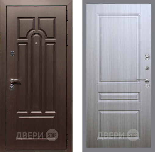 Входная металлическая Дверь Рекс (REX) Эврика FL-243 Сандал белый в Одинцово