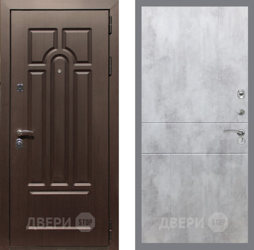 Входная металлическая Дверь Рекс (REX) Эврика FL-290 Бетон светлый в Одинцово