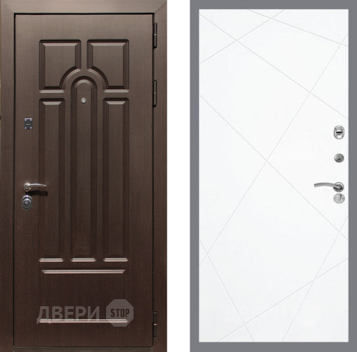 Входная металлическая Дверь Рекс (REX) Эврика FL-291 Силк Сноу в Одинцово