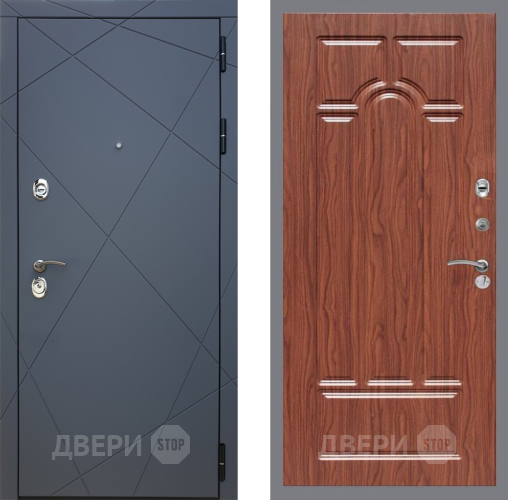 Входная металлическая Дверь Рекс (REX) 13 Силк Титан FL-58 орех тисненый в Одинцово