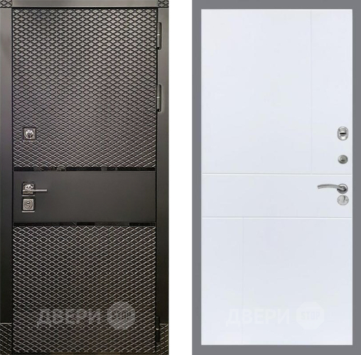 Входная металлическая Дверь Рекс (REX) 15 Черный Кварц FL-290 Силк Сноу в Одинцово