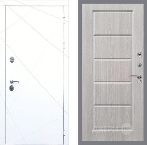 Входная металлическая Дверь Рекс (REX) 13 Силк Сноу FL-39 Беленый дуб в Одинцово