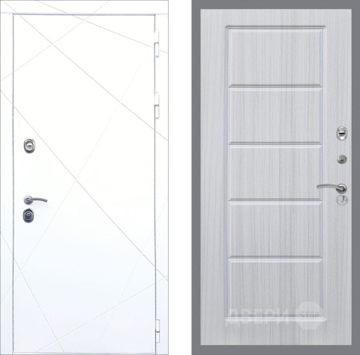 Входная металлическая Дверь Рекс (REX) 13 Силк Сноу FL-39 Сандал белый в Одинцово