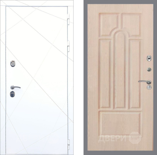 Входная металлическая Дверь Рекс (REX) 13 Силк Сноу FL-58 Беленый дуб в Одинцово