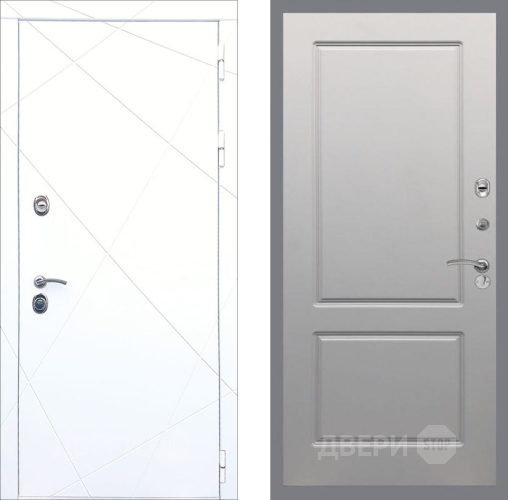 Входная металлическая Дверь Рекс (REX) 13 Силк Сноу FL-117 Грей софт в Одинцово