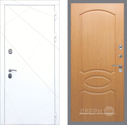 Входная металлическая Дверь Рекс (REX) 13 Силк Сноу FL-128 Дуб в Одинцово