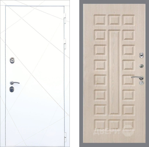 Входная металлическая Дверь Рекс (REX) 13 Силк Сноу FL-183 Беленый дуб в Одинцово