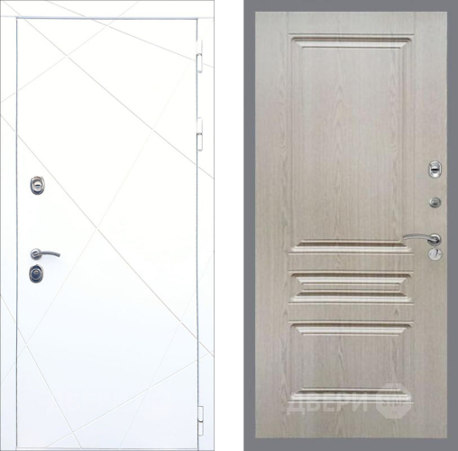 Входная металлическая Дверь Рекс (REX) 13 Силк Сноу FL-243 Беленый дуб в Одинцово