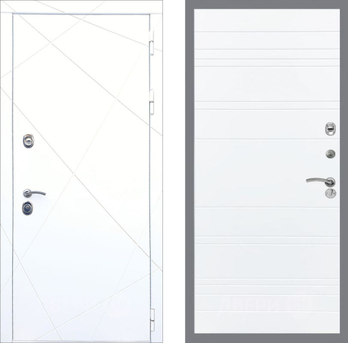 Входная металлическая Дверь Рекс (REX) 13 Силк Сноу Line Силк Сноу в Одинцово