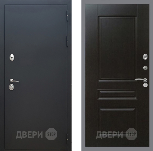 Входная металлическая Дверь Рекс (REX) 5 Черный Муар FL-243 Венге в Одинцово