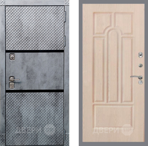 Входная металлическая Дверь Рекс (REX) 15 Бетон Темный FL-58 Беленый дуб в Одинцово