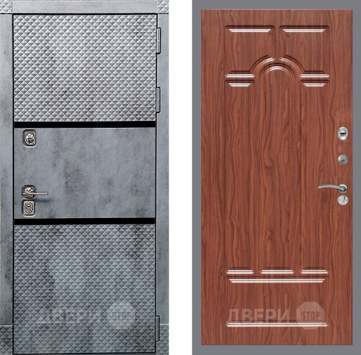 Входная металлическая Дверь Рекс (REX) 15 Бетон Темный FL-58 орех тисненый в Одинцово