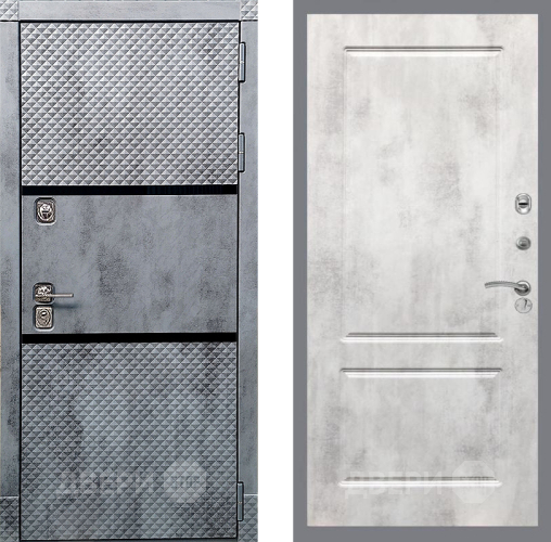 Дверь Рекс (REX) 15 Бетон Темный FL-117 Бетон светлый в Одинцово