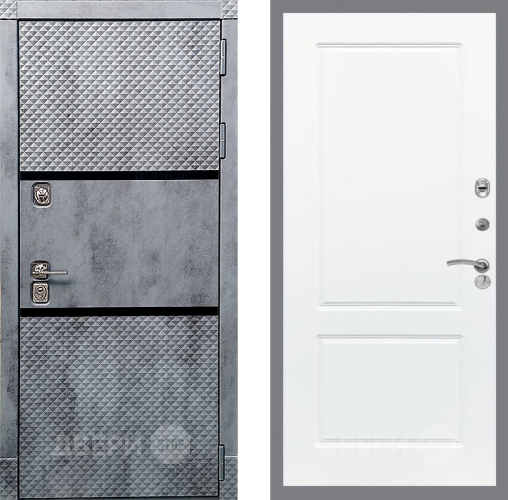 Входная металлическая Дверь Рекс (REX) 15 Бетон Темный FL-117 Силк Сноу в Одинцово