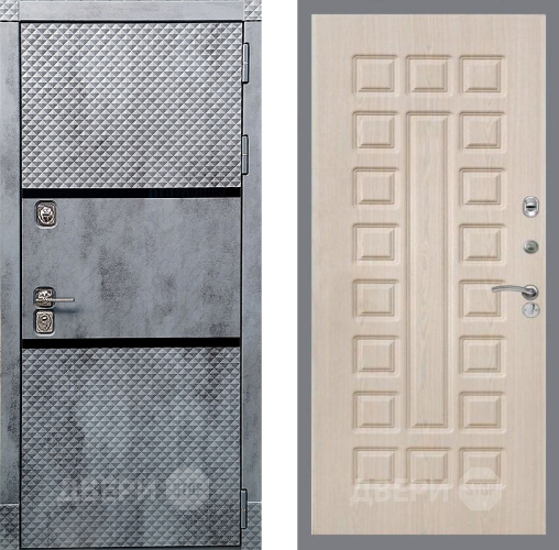 Входная металлическая Дверь Рекс (REX) 15 Бетон Темный FL-183 Беленый дуб в Одинцово