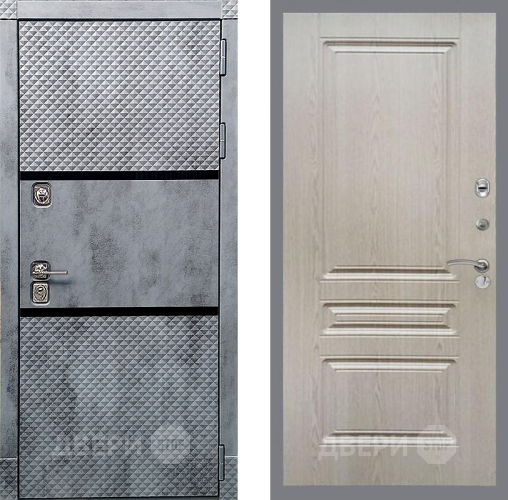 Входная металлическая Дверь Рекс (REX) 15 Бетон Темный FL-243 Беленый дуб в Одинцово