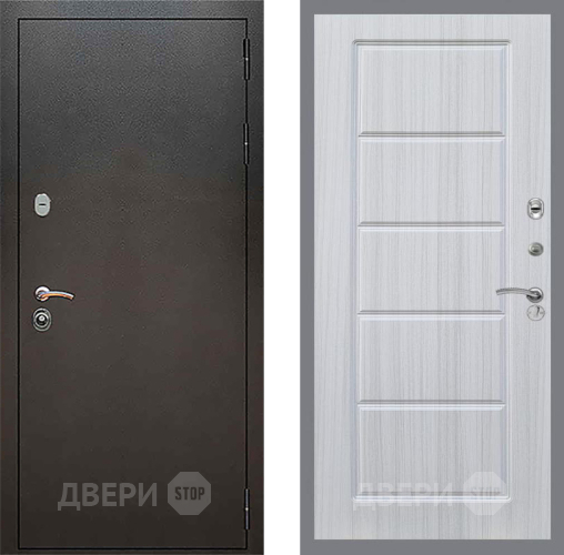 Входная металлическая Дверь Рекс (REX) 5 Серебро Антик FL-39 Сандал белый в Одинцово