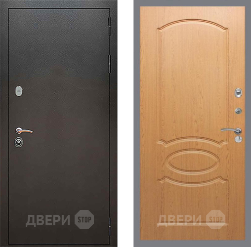 Входная металлическая Дверь Рекс (REX) 5 Серебро Антик FL-128 Дуб в Одинцово