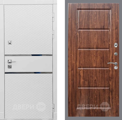 Входная металлическая Дверь Рекс (REX) 15 Силк Сноу FL-39 орех тисненый в Одинцово