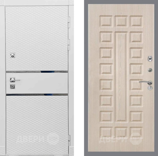 Входная металлическая Дверь Рекс (REX) 15 Силк Сноу FL-183 Беленый дуб в Одинцово