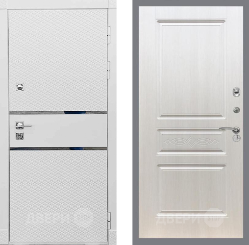 Входная металлическая Дверь Рекс (REX) 15 Силк Сноу FL-243 Лиственница беж в Одинцово