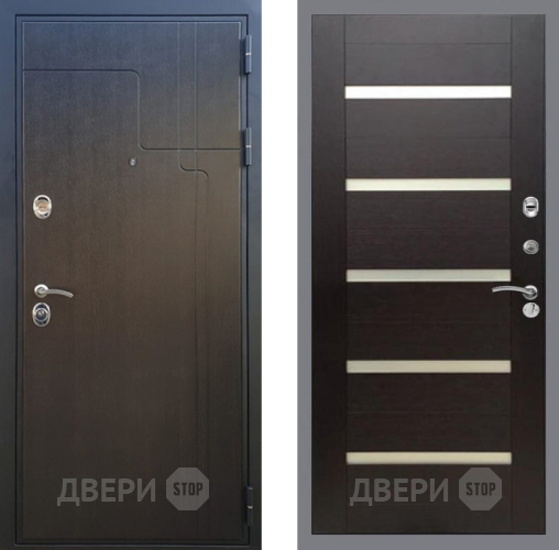 Входная металлическая Дверь Рекс (REX) Премиум-246 СБ-14 стекло белое венге поперечный в Одинцово