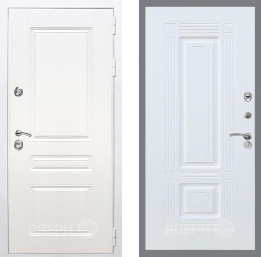 Входная металлическая Дверь Рекс (REX) Премиум-н Силк Сноу FL-2 Силк Сноу в Одинцово