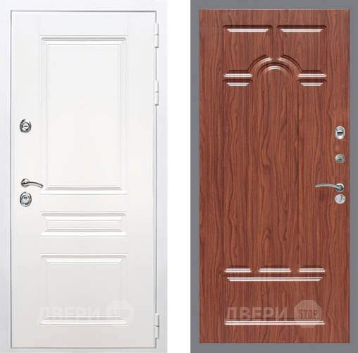 Дверь Рекс (REX) Премиум-н Силк Сноу FL-58 орех тисненый в Одинцово