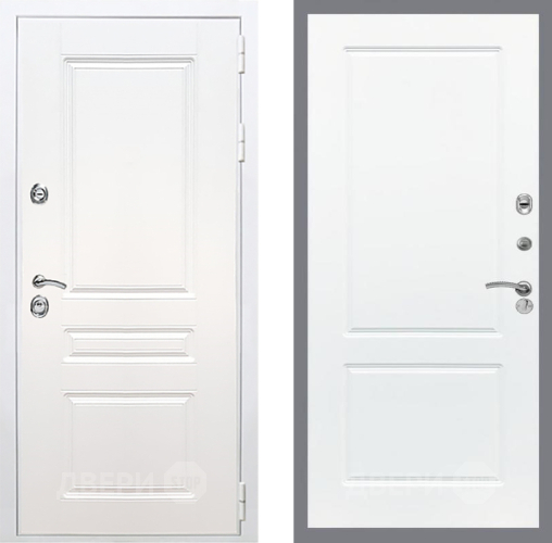 Входная металлическая Дверь Рекс (REX) Премиум-н Силк Сноу FL-117 Силк Сноу в Одинцово