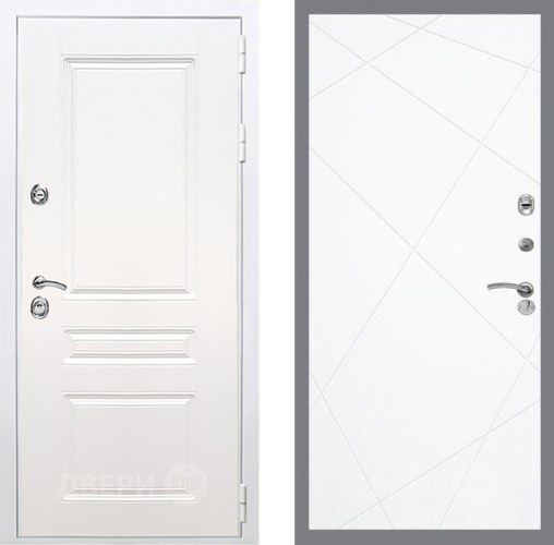 Входная металлическая Дверь Рекс (REX) Премиум-н Силк Сноу FL-291 Силк Сноу в Одинцово