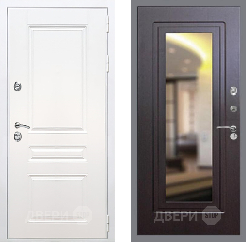 Входная металлическая Дверь Рекс (REX) Премиум-н Силк Сноу FLZ-120 Венге в Одинцово